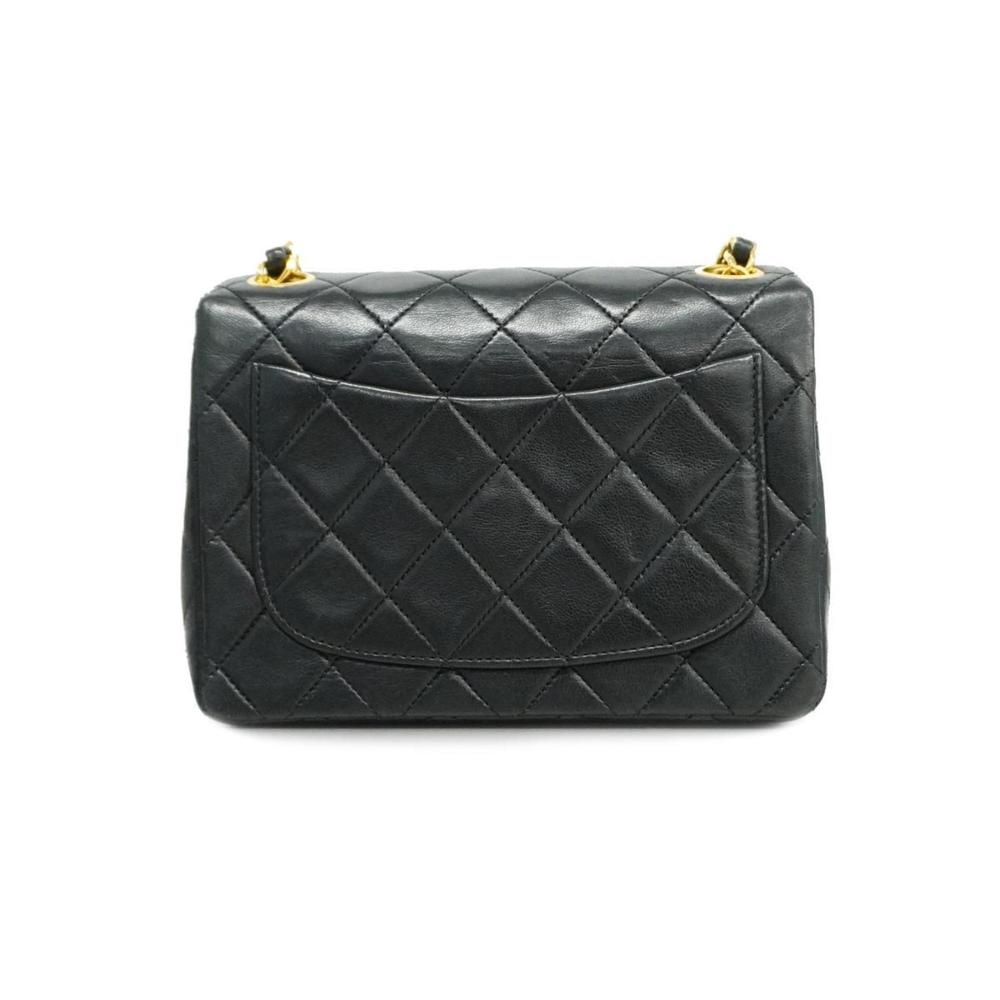 Chanel Shoulder Bag Matelasse Chain Lambskin Black Women's - Picture 15 of 16